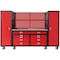 Chery Industrial Metal Storage Cabinet, Multifunctional Steel Garage Storage Cabinet W/ Doors, Sliding Drawers Red JINWB6209RD01 - alternate 1